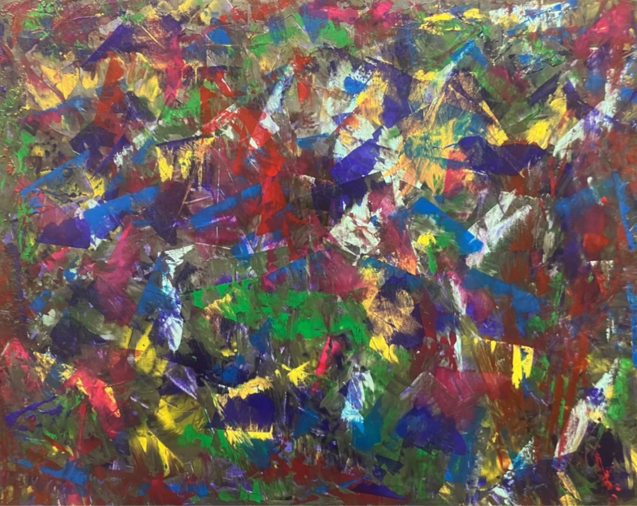 Kleurvolle abstracte verfstreken en texturen